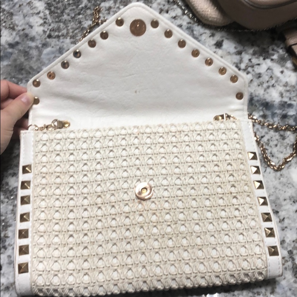 White Clutch. Wristlet. - Picture 3 of 3